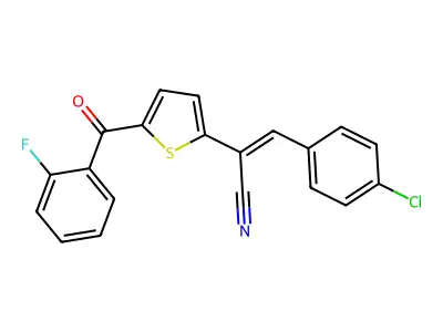 3-(4-Chlorophenyl)-2-[5-(2-fluorobenzoyl)thiophen-2-yl]prop-2-enenitrile structure