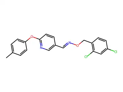 N-[(2,4-dichlorophenyl)methoxy]-1-[6-(4-methylphenoxy)-3-pyridinyl]methanimine structure