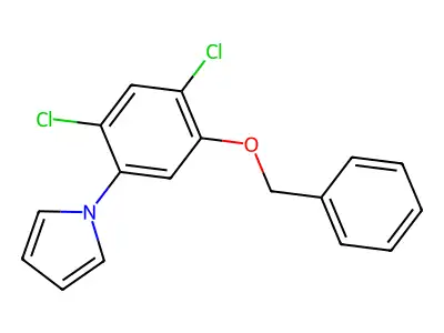 1-[5-(benzyloxy)-2,4-dichlorophenyl]-1H-pyrrole structure