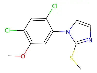 1-(2,4-dichloro-5-methoxyphenyl)-2-(methylsulfanyl)-1H-imidazole structure