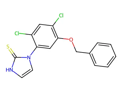 1-[5-(benzyloxy)-2,4-dichlorophenyl]-1H-imidazole-2-thiol structure