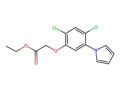 ethyl 2-[2,4-dichloro-5-(1H-pyrrol-1-yl)phenoxy]acetate structure