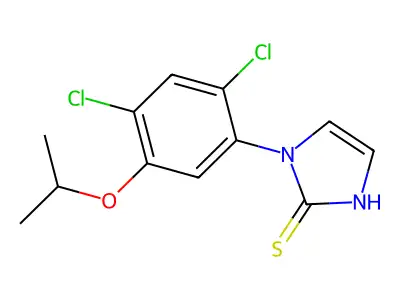 1-(2,4-dichloro-5-isopropoxyphenyl)-1H-imidazole-2-thiol structure