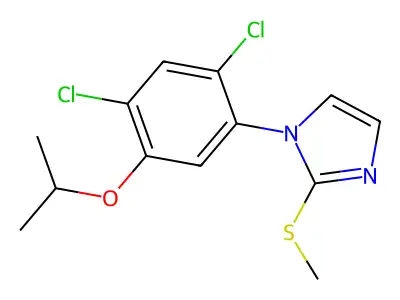 1-(2,4-dichloro-5-isopropoxyphenyl)-2-(methylsulfanyl)-1H-imidazole structure
