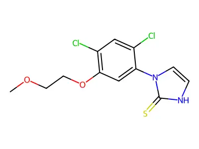 1-[2,4-dichloro-5-(2-methoxyethoxy)phenyl]-1H-imidazole-2-thiol structure