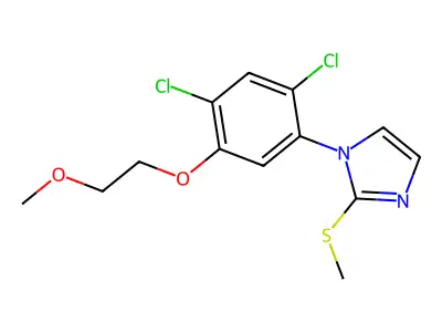 1-[2,4-dichloro-5-(2-methoxyethoxy)phenyl]-2-(methylsulfanyl)-1H-imidazole structure