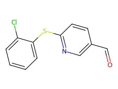 6-[(2-Chlorophenyl)sulfanyl]nicotinaldehyde structure
