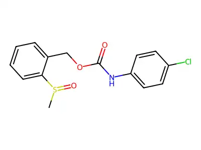 2-(methylsulfinyl)benzyl N-(4-chlorophenyl)carbamate structure