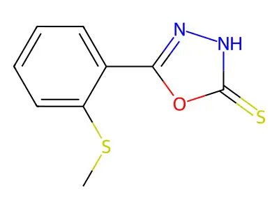 5-[2-(Methylsulfanyl)phenyl]-1,3,4-oxadiazol-2-ylhydrosulfide structure