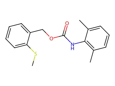 2-(methylsulfanyl)benzyl N-(2,6-dimethylphenyl)carbamate structure