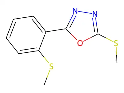 2-(Methylsulfanyl)-5-[2-(methylsulfanyl)phenyl]-1,3,4-oxadiazole structure