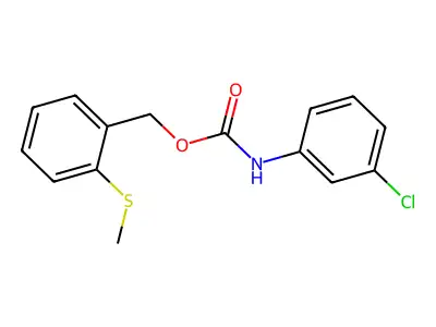 2-(methylsulfanyl)benzyl N-(3-chlorophenyl)carbamate structure
