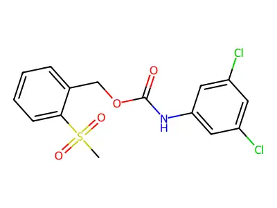 2-(methylsulfonyl)benzyl N-(3,5-dichlorophenyl)carbamate structure