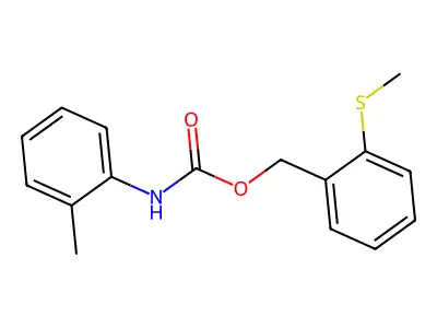 2-(methylsulfanyl)benzyl N-(2-methylphenyl)carbamate structure