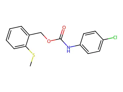 2-(methylsulfanyl)benzyl N-(4-chlorophenyl)carbamate structure