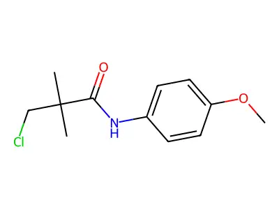 3-chloro-N-(4-methoxyphenyl)-2,2-dimethylpropanamide structure