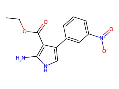 ethyl 2-amino-4-(3-nitrophenyl)-1H-pyrrole-3-carboxylate structure