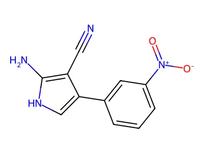 2-amino-4-(3-nitrophenyl)-1H-pyrrole-3-carbonitrile structure
