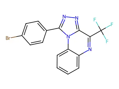 1-(4-Bromophenyl)-4-(trifluoromethyl)-[1,2,4]triazolo[4,3-a]quinoxaline structure