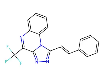1-(2-Phenylethenyl)-4-(trifluoromethyl)-[1,2,4]triazolo[4,3-a]quinoxaline structure