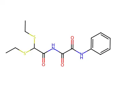 N~1~-[2,2-bis(ethylsulfanyl)acetyl]-N~2~-phenylethanediamide structure