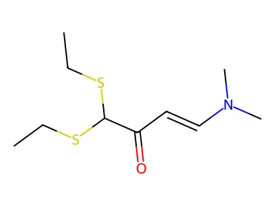 4-(Dimethylamino)-1,1-bis(ethylsulfanyl)-3-buten-2-one structure