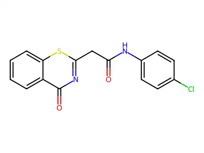 N-(4-chlorophenyl)-2-(4-oxo-4H-1,3-benzothiazin-2-yl)acetamide structure