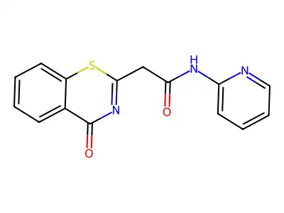 2-(4-oxo-4H-1,3-benzothiazin-2-yl)-N-(2-pyridinyl)acetamide structure