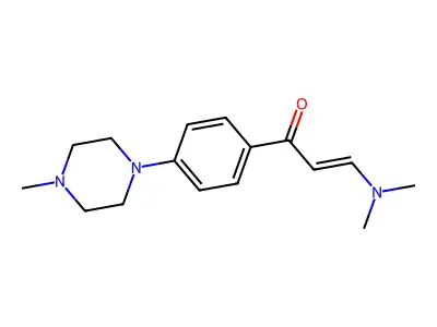 3-(Dimethylamino)-1-[4-(4-methylpiperazin-1-yl)phenyl]prop-2-en-1-one structure