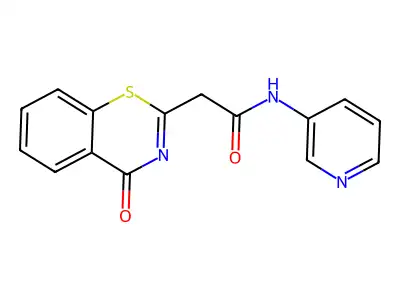 2-(4-oxo-4H-1,3-benzothiazin-2-yl)-N-(3-pyridinyl)acetamide structure