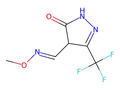 4-[(methoxyimino)methyl]-3-(trifluoromethyl)-4,5-dihydro-1H-pyrazol-5-one structure