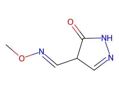 4-[(methoxyimino)methyl]-4,5-dihydro-1H-pyrazol-5-one structure