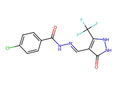 C12H8ClF3N4O2 structure