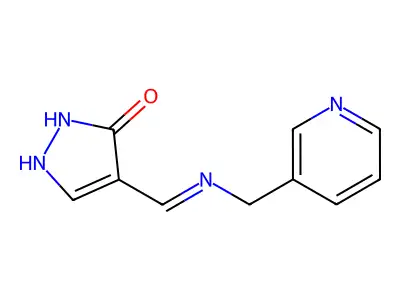 4-{[(3-pyridinylmethyl)amino]methylene}-2,4-dihydro-3H-pyrazol-3-one structure