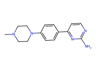 4-[4-(4-Methylpiperazin-1-yl)phenyl]pyrimidin-2-amine structure