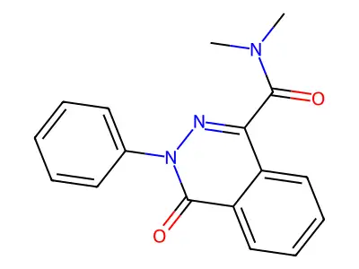 N,N-dimethyl-4-oxo-3-phenyl-3,4-dihydro-1-phthalazinecarboxamide structure