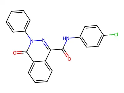 N-(4-chlorophenyl)-4-oxo-3-phenyl-3,4-dihydro-1-phthalazinecarboxamide structure