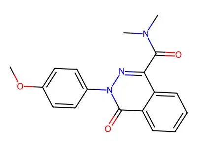 3-(4-methoxyphenyl)-N,N-dimethyl-4-oxophthalazine-1-carboxamide structure
