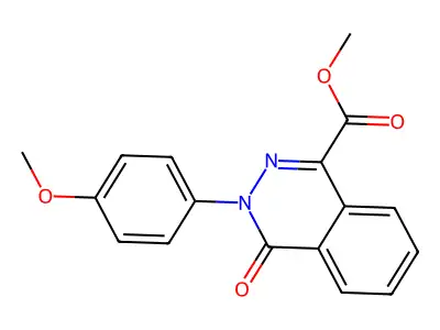 Methyl 3-(4-methoxyphenyl)-4-oxo-3,4-dihydro-1-phthalazinecarboxylate structure