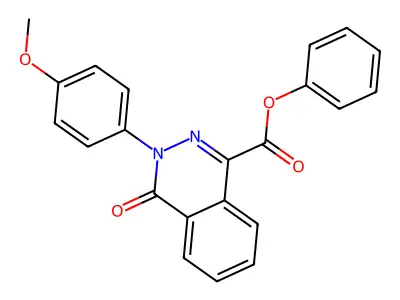 Phenyl 3-(4-methoxyphenyl)-4-oxo-3,4-dihydro-1-phthalazinecarboxylate structure