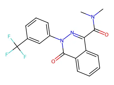 N,N-dimethyl-4-oxo-3-[3-(trifluoromethyl)phenyl]phthalazine-1-carboxamide structure