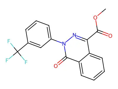 Methyl 4-oxo-3-[3-(trifluoromethyl)phenyl]-3,4-dihydro-1-phthalazinecarboxylate structure