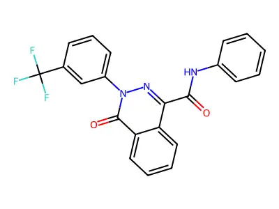 4-oxo-N-phenyl-3-[3-(trifluoromethyl)phenyl]phthalazine-1-carboxamide structure