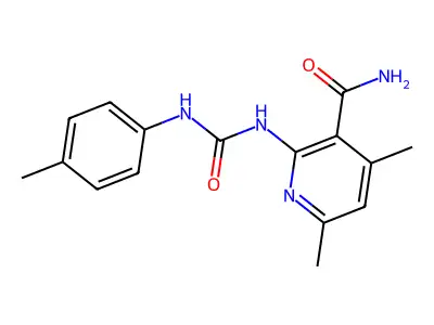 4,6-Dimethyl-2-[(4-toluidinocarbonyl)amino]nicotinamide structure