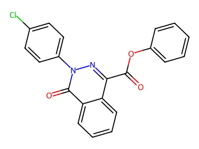 Phenyl 3-(4-chlorophenyl)-4-oxo-3,4-dihydro-1-phthalazinecarboxylate structure