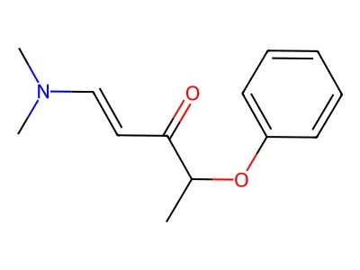 1-(dimethylamino)-4-phenoxypent-1-en-3-one structure