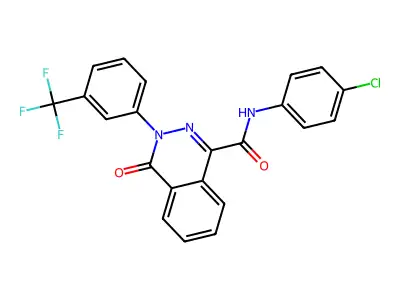 N-(4-chlorophenyl)-4-oxo-3-[3-(trifluoromethyl)phenyl]phthalazine-1-carboxamide structure