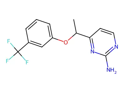 4-{1-[3-(Trifluoromethyl)phenoxy]ethyl}-2-pyrimidinamine structure