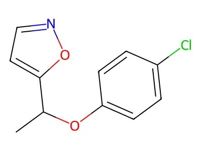 5-[1-(4-Chlorophenoxy)ethyl]-1,2-oxazole structure