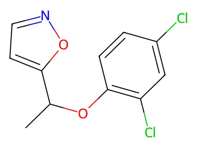 5-[1-(2,4-Dichlorophenoxy)ethyl]-1,2-oxazole structure